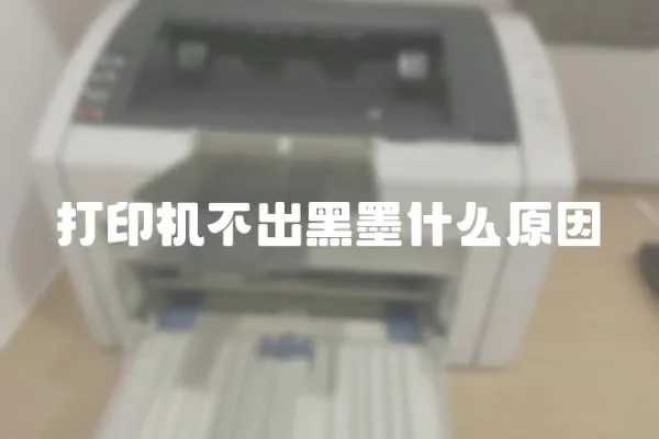 打印機不出黑墨什么原因