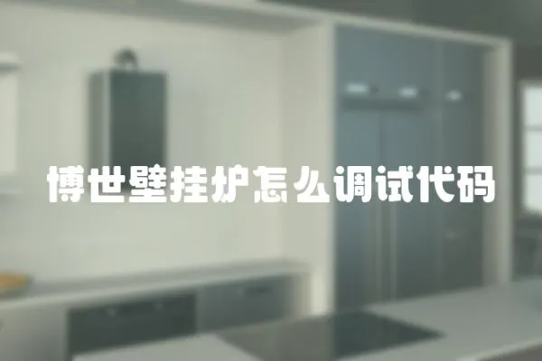博世壁掛爐怎么調試代碼