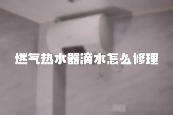 燃氣熱水器滴水怎么修理