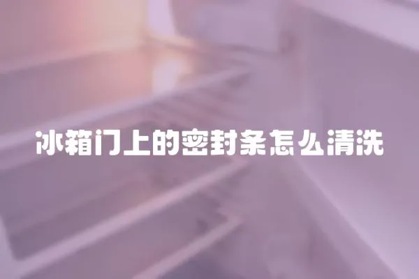 冰箱門上的密封條怎么清洗