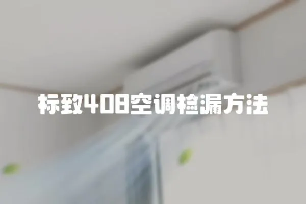 標致408空調(diào)檢漏方法
