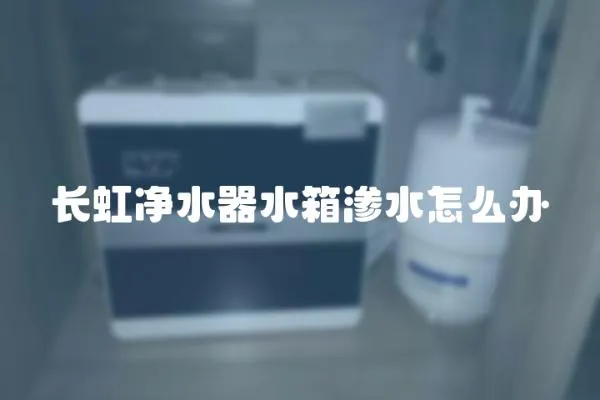 长虹净水器水箱渗水怎么办