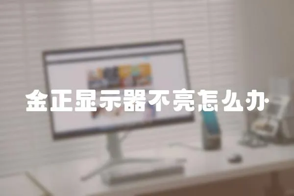 金正顯示器不亮怎么辦