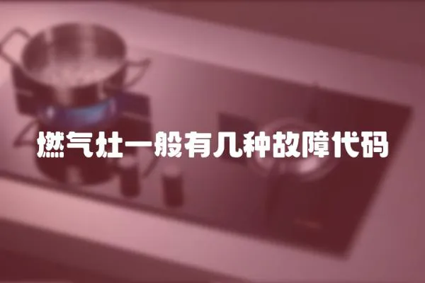 燃?xì)庠钜话阌袔追N故障代碼