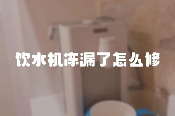 飲水機凍漏了怎么修