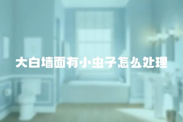 大白墻面有小蟲子怎么處理