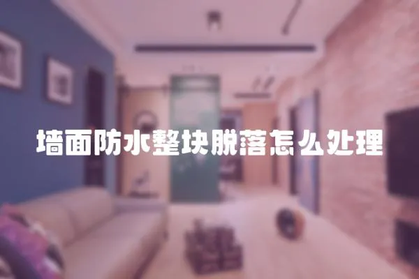 墻面防水整塊脫落怎么處理