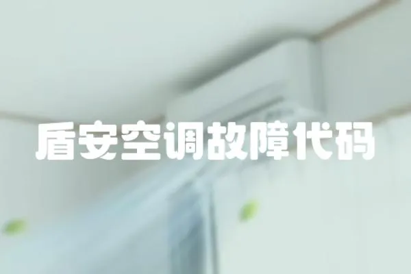 盾安空調故障代碼