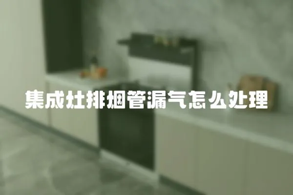 集成灶排烟管漏气怎么处理