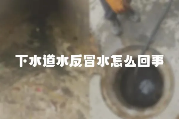 下水道水反冒水怎么回事