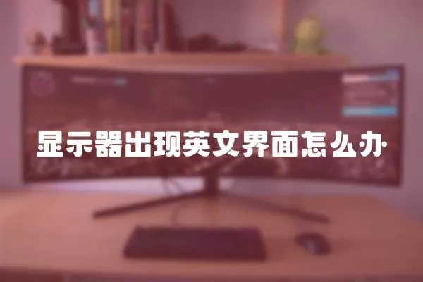 顯示器出現英文界面怎么辦