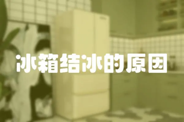 冰箱結冰的原因