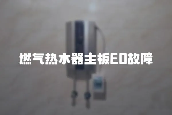 燃氣熱水器主板E0故障