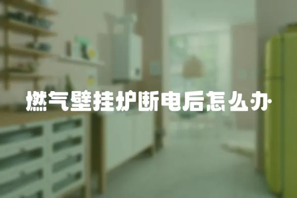 燃氣壁掛爐斷電后怎么辦