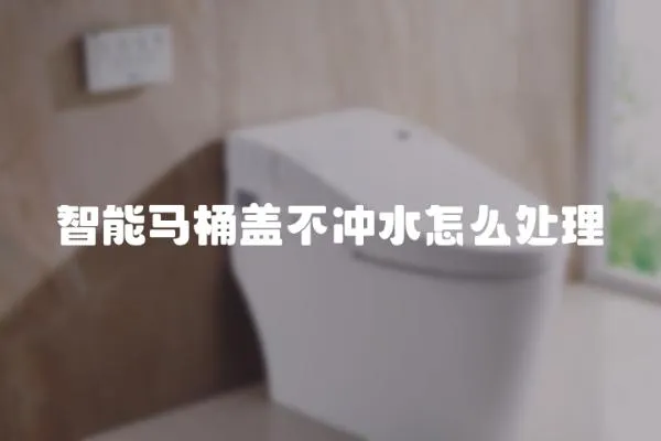 智能馬桶蓋不沖水怎么處理