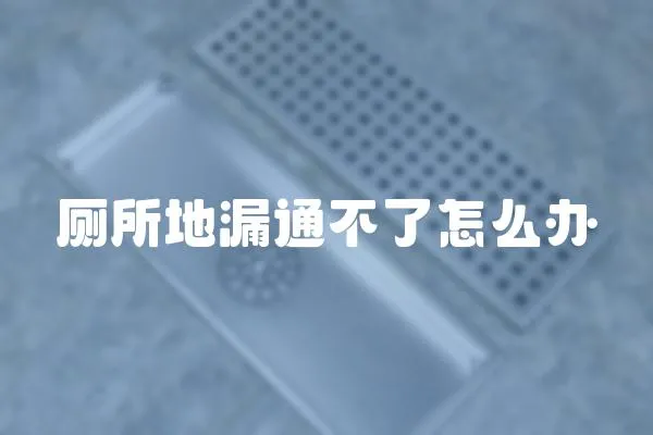 廁所地漏通不了怎么辦