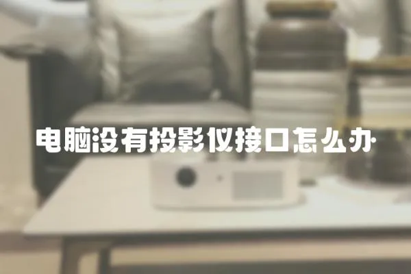 電腦沒有投影儀接口怎么辦