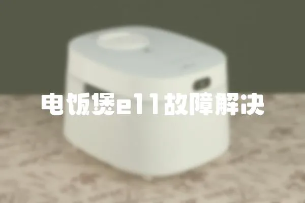 電飯煲e11故障解決