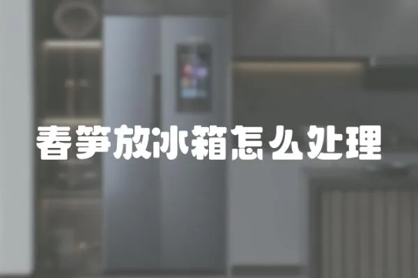 春筍放冰箱怎么處理