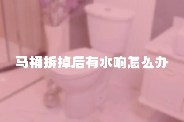 馬桶拆掉后有水響怎么辦
