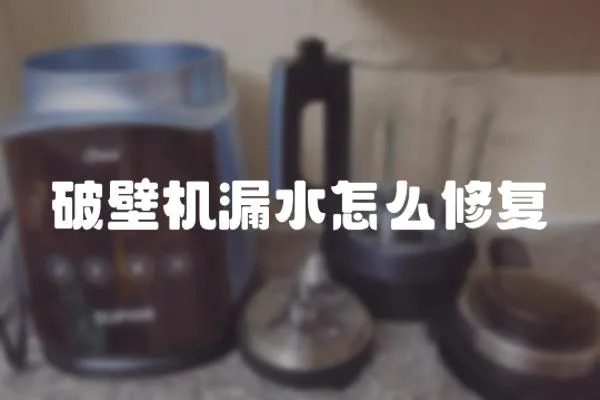 破壁機漏水怎么修復
