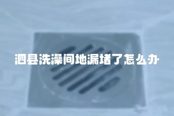 泗縣洗澡間地漏堵了怎么辦