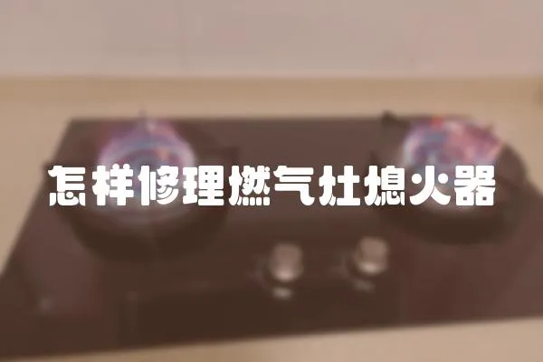 怎样修理燃气灶熄火器