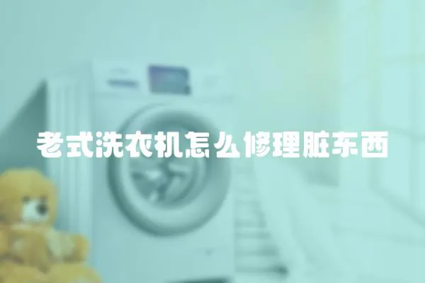 老式洗衣機怎么修理臟東西