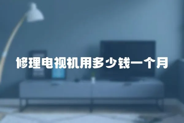 修理電視機用多少錢一個月