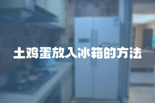 土雞蛋放入冰箱的方法