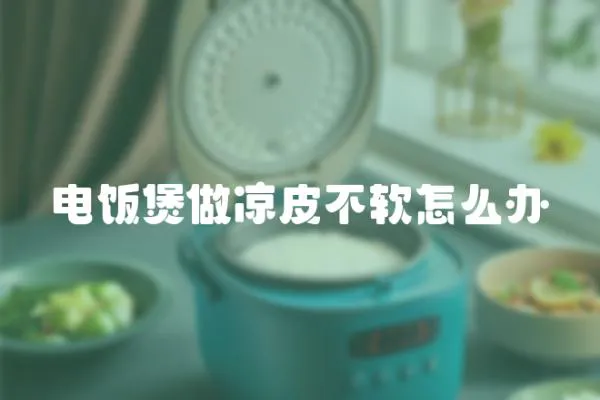 電飯煲做涼皮不軟怎么辦