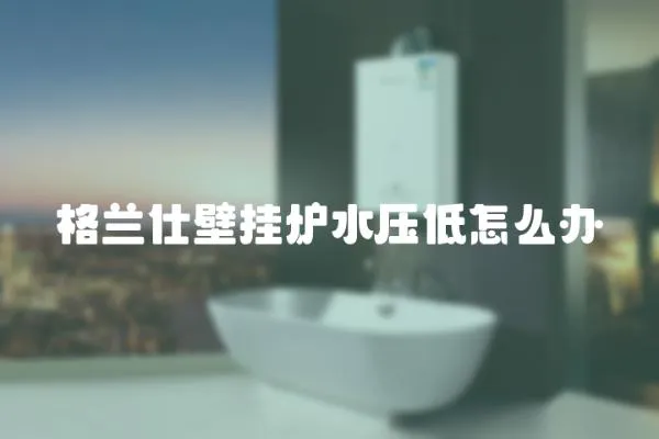格蘭仕壁掛爐水壓低怎么辦