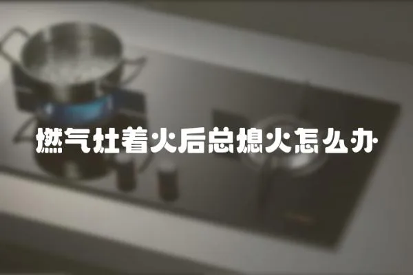 燃氣灶著火后總熄火怎么辦