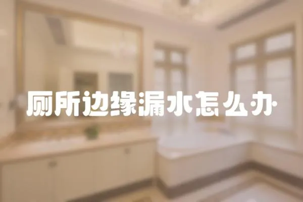 廁所邊緣漏水怎么辦