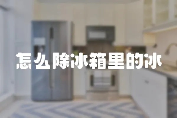 怎么除冰箱里的冰