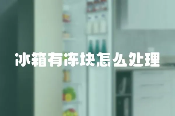 冰箱有凍塊怎么處理