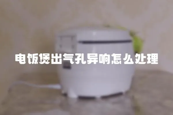 電飯煲出氣孔異響怎么處理