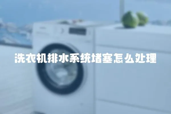 洗衣機排水系統堵塞怎么處理