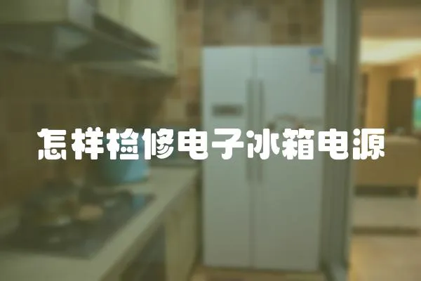怎樣檢修電子冰箱電源