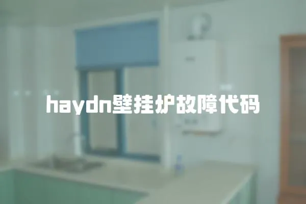 haydn壁掛爐故障代碼