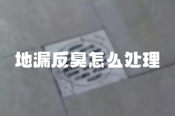 地漏反臭怎么處理