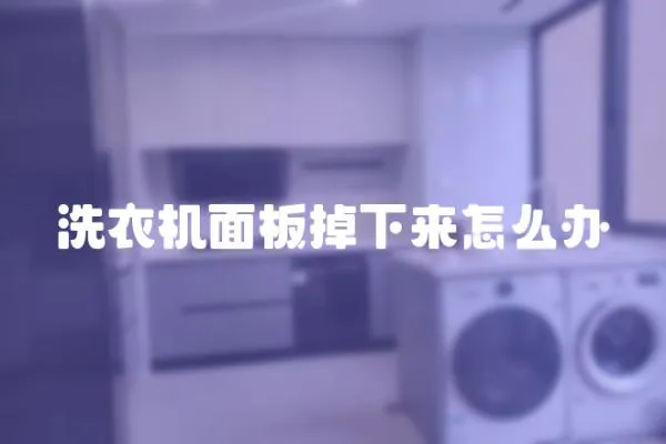 洗衣機面板掉下來怎么辦