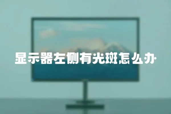 顯示器左側有光斑怎么辦