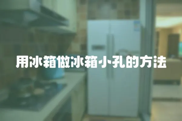 用冰箱做冰箱小孔的方法