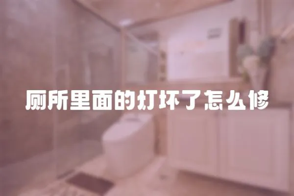 廁所里面的燈壞了怎么修