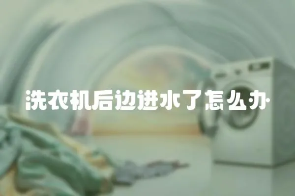 洗衣機后邊進水了怎么辦