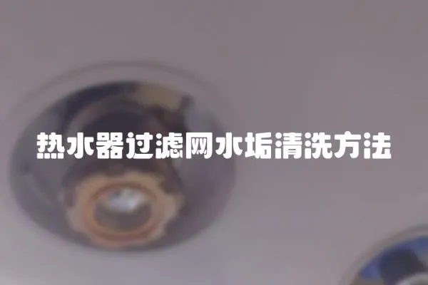 熱水器過濾網(wǎng)水垢清洗方法