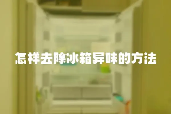 怎樣去除冰箱異味的方法