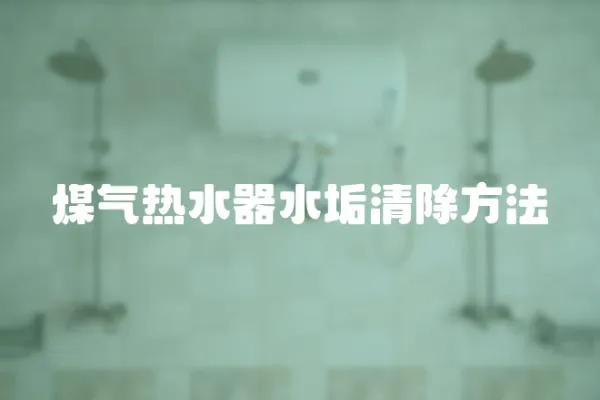 煤氣熱水器水垢清除方法