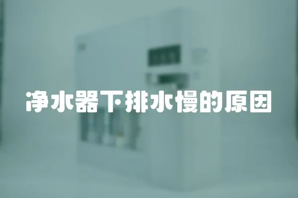 凈水器下排水慢的原因